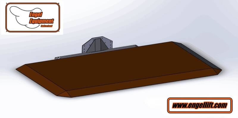 Engellift 1327.185 & 1327.210;  SPEZIELLE 1-SÄULEN PARK HEBEBÜHNE / PARKLIFTE -WANDMONTAGE. , Plattform vorne