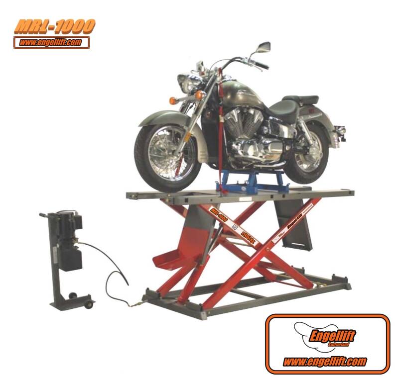 Engellift MRL-1000 ; PREMIUM Scheren Motorrad Hebebühnen