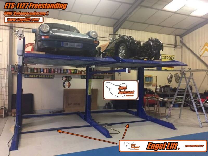 ENGELLIFT ETS-1127 FREESTANDING ;  2-SÄULEN PARKHEBEBÜHNE OHNE BODENVERANKERUNG