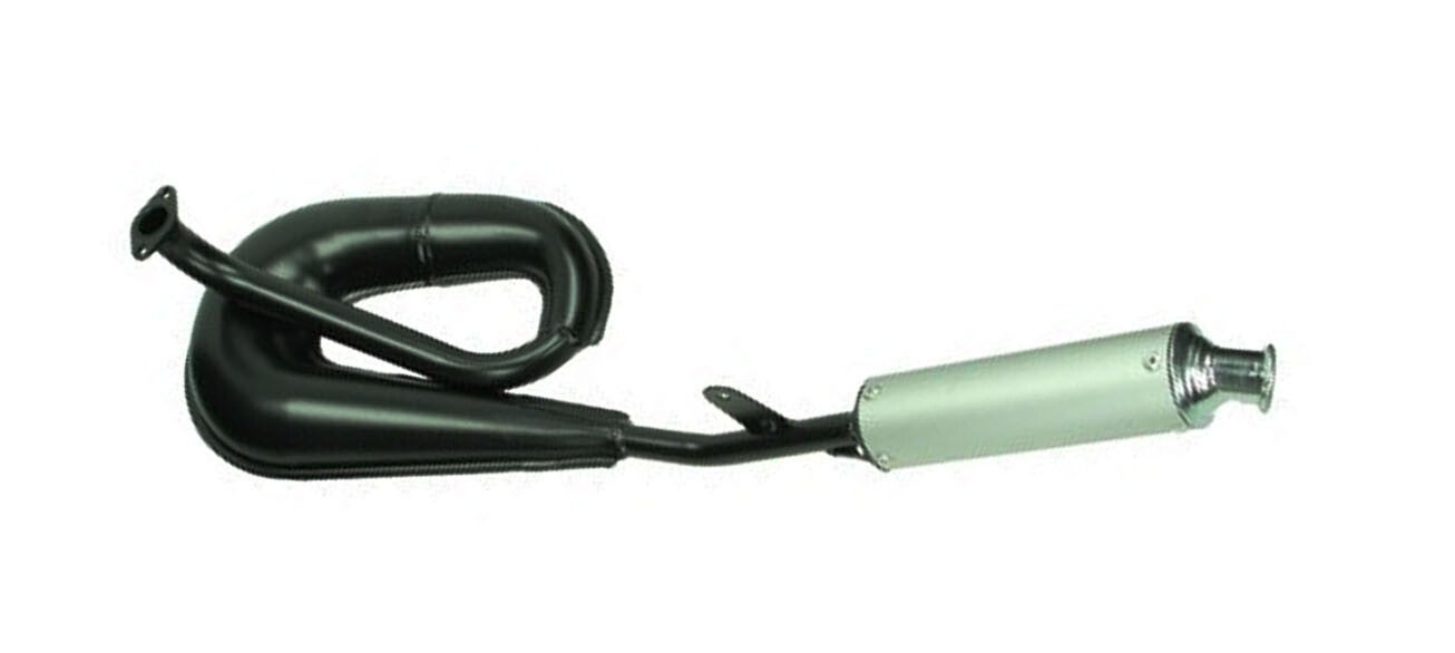 Krul uitlaat tomos (zwart) 28mm