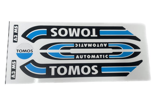 Stickerset blauw oud model A3