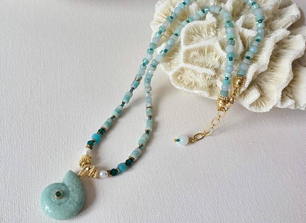 Collier  Bohème Amazonite Mahé