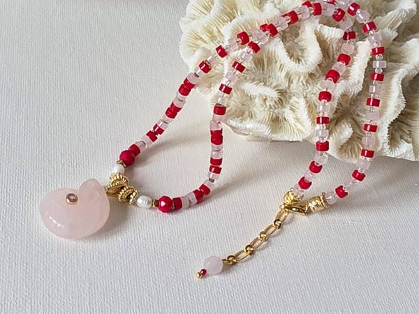 Collier Mahé Quartz Rose