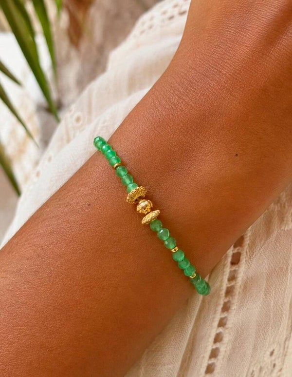 Bracelet Rivage Émeraude bohème chic