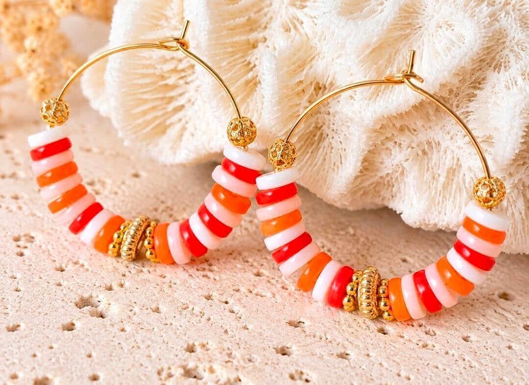 Boucles d’oreilles Corail