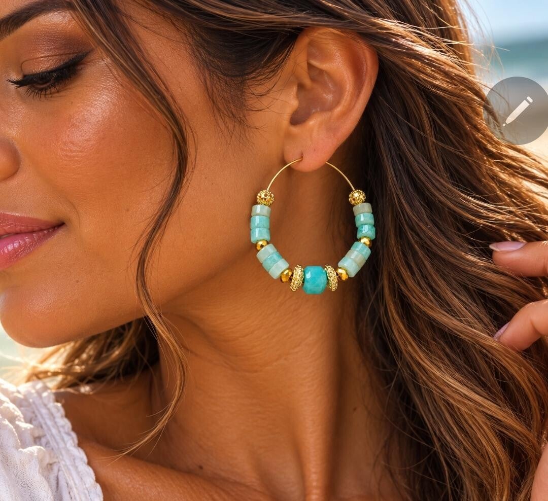 Créoles Bohèmes Neela Amazonite