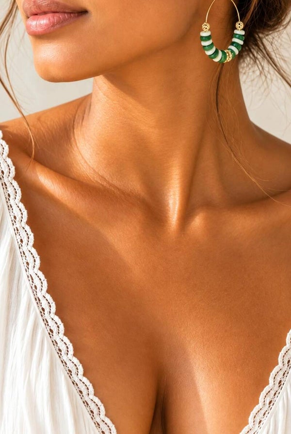 Boucles d’oreilles Lagon Émeraude 💚