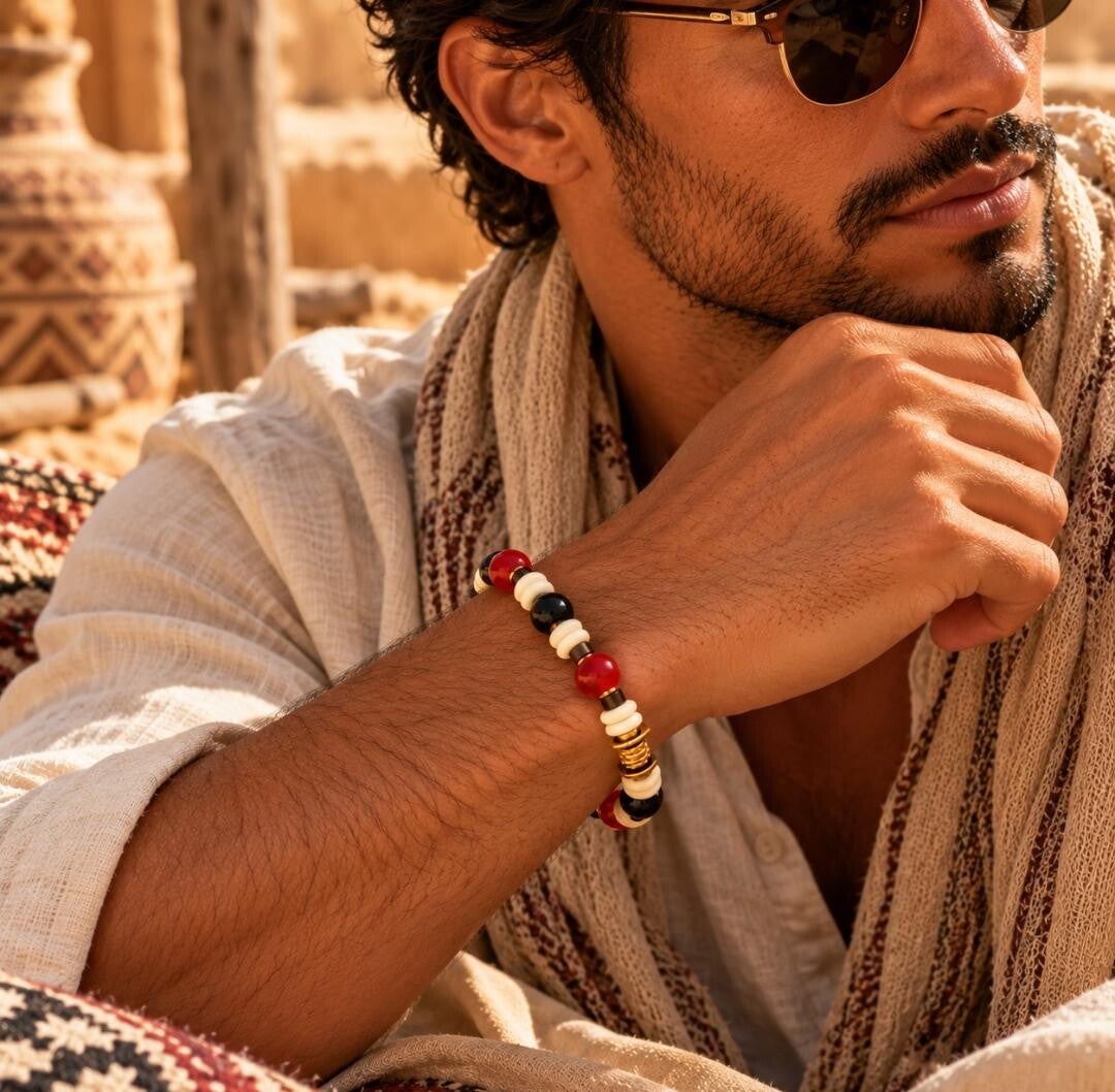 Bracelet homme Canyon – Tons minéraux | Collection Nomade