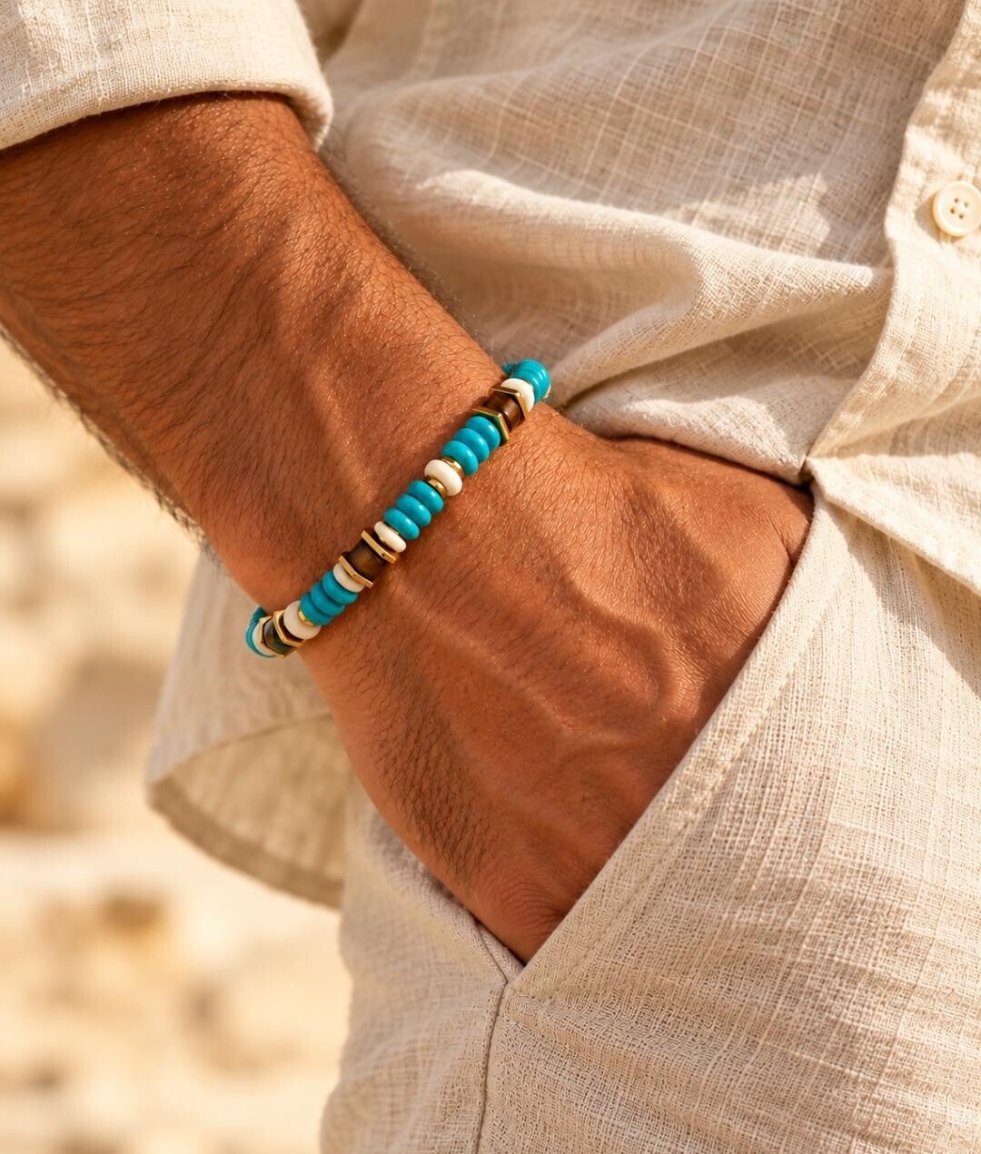 Bracelet homme Safar – Style voyageur nomade | Collection Nomade