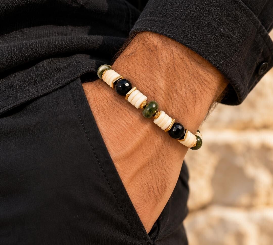Bracelet homme Kalan – Pierres naturelles | Collection Jungle