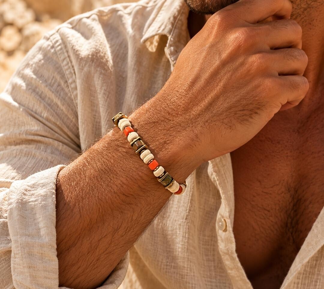 Bracelet homme Miraj – Style ethnique | Collection Nomade