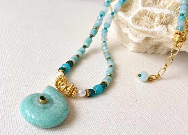 Collier  Bohème Amazonite Mahé