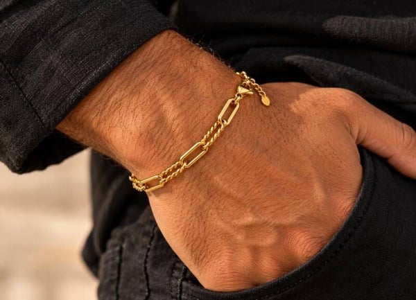 TAJ — Bracelet Homme Doré | Collection Nomade