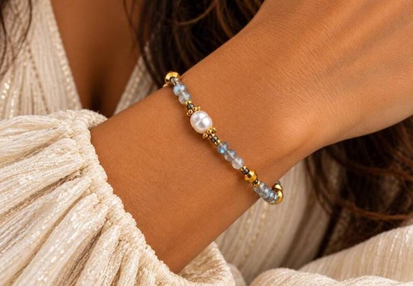 Bracelet Perle d’Orient — Labradorite