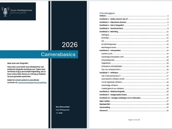 Digitaal Cursusboek Camerabasics