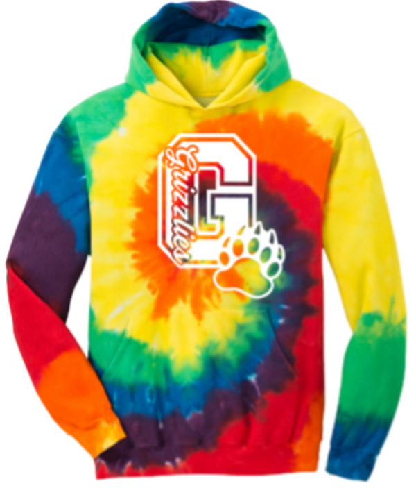 Big G Rainbow Tie Dye Hoodie