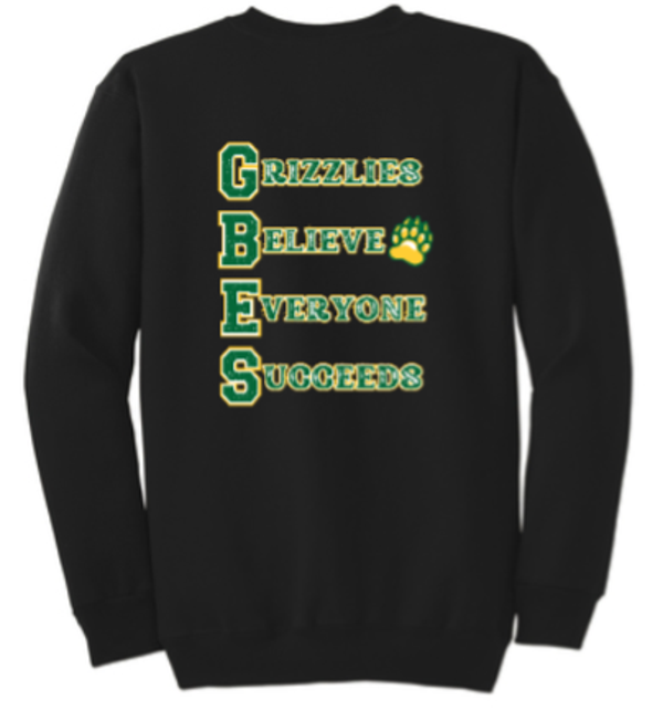 Grizzlies Believe Crew Neck Sweatshirt Jet Black