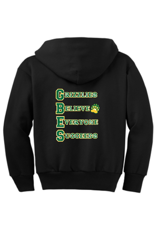 Grizzlies Believe Zip Up Jet Black