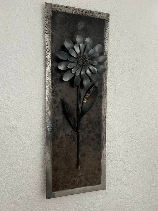 Wand Bild Metall-Blume