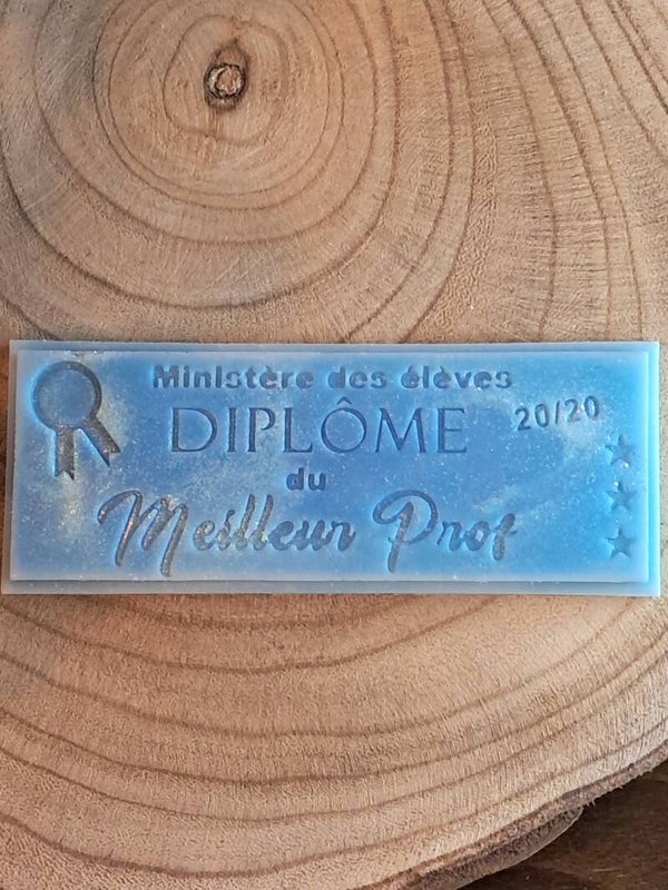 Tablette fondant "Diplôme du super prof"