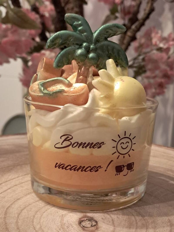 Bougie "Bonnes vacances"
