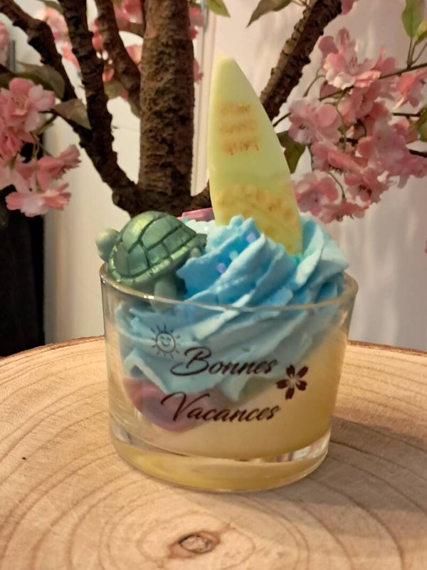 Bougie "Bonnes vacances"