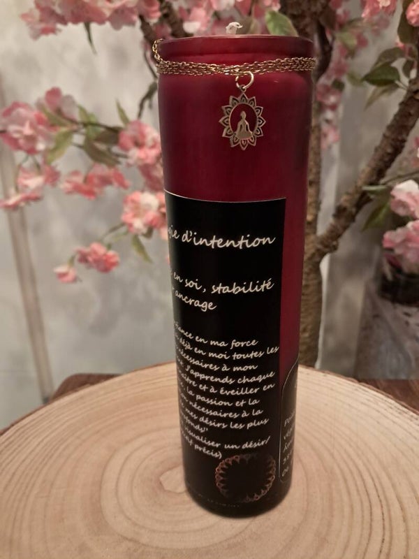 Ma bougie d'intention "Confiance en soi, stabilité et ancrage"