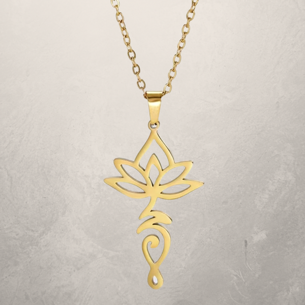 Collier golden Lotus Flower