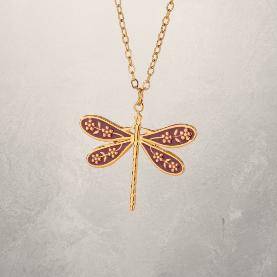 Collier red Dragonfly