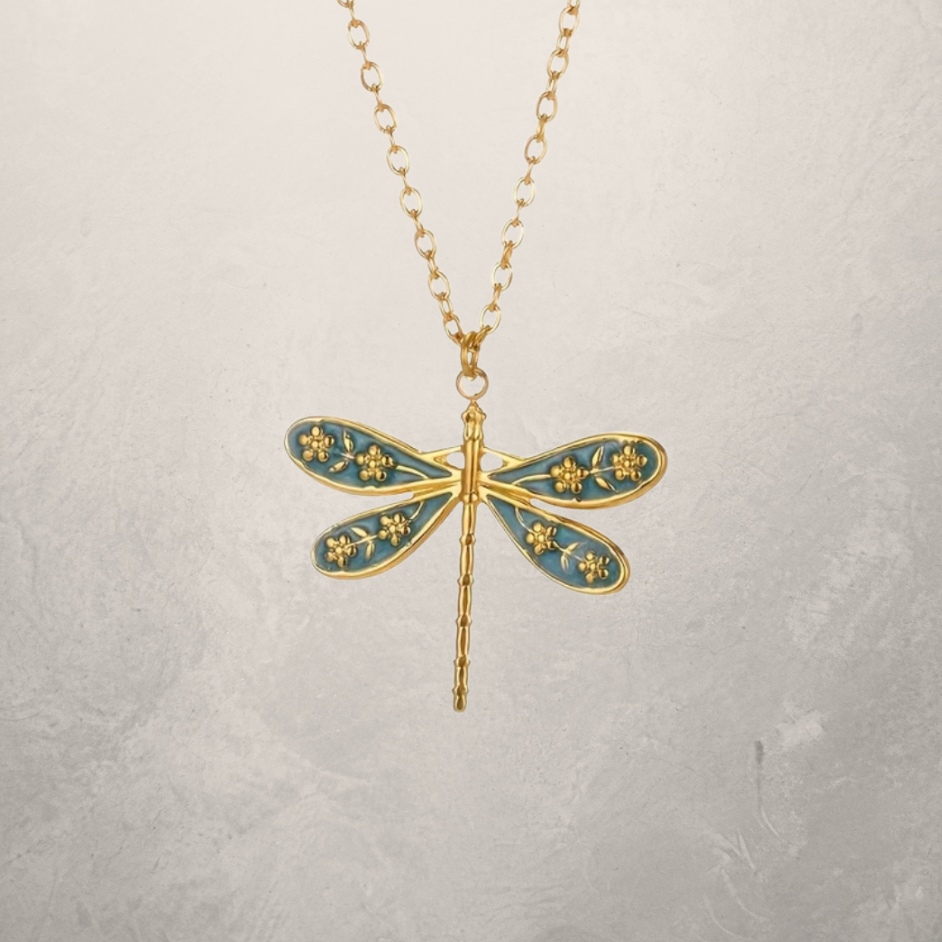 Collier Blue Dragonfly