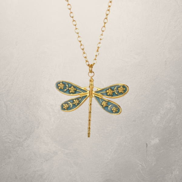 Collier Blue Dragonfly