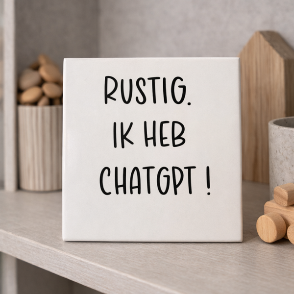 Rustig ik heb chatGPT Tegel