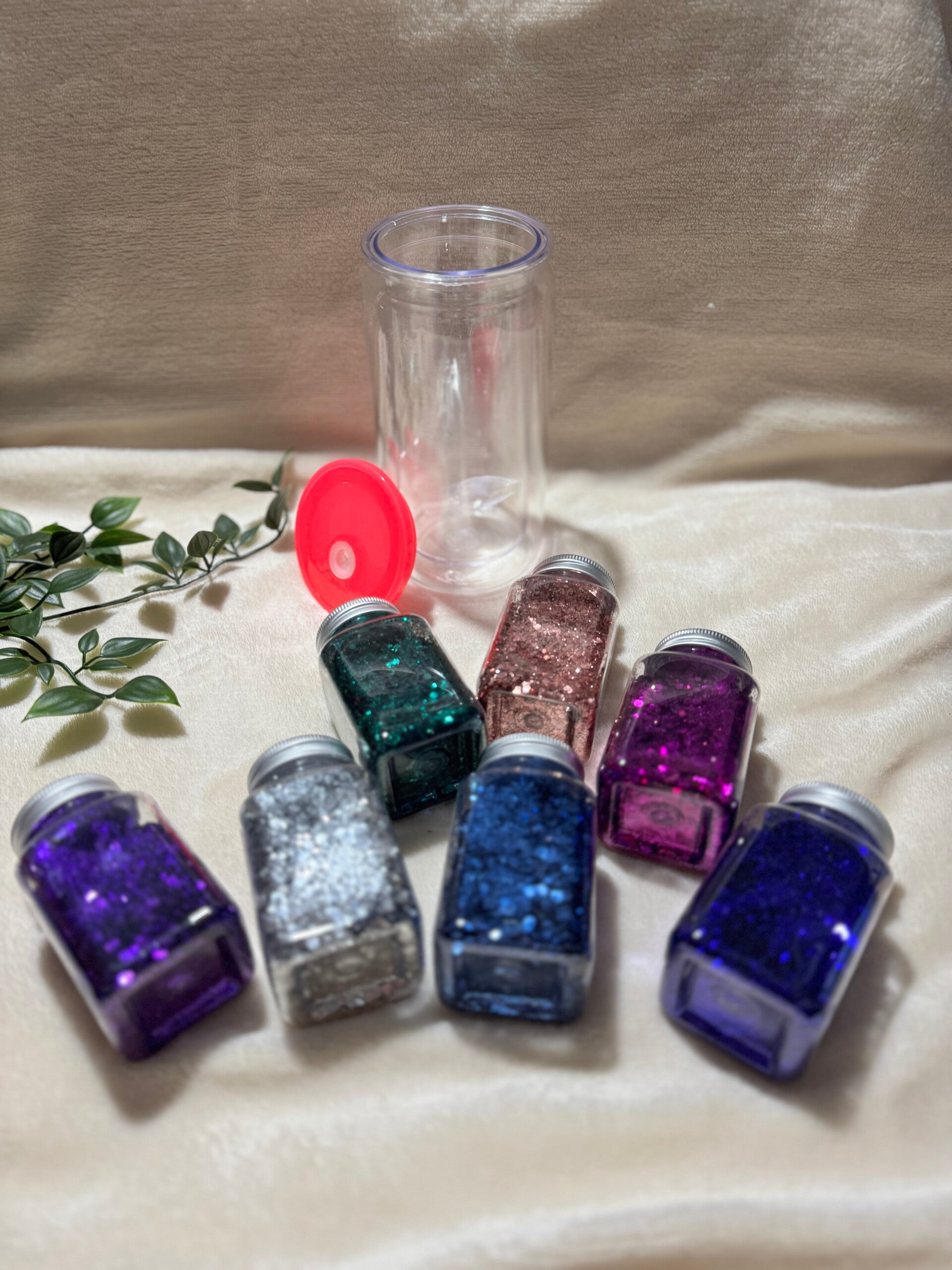 Snowglobe glitter beker