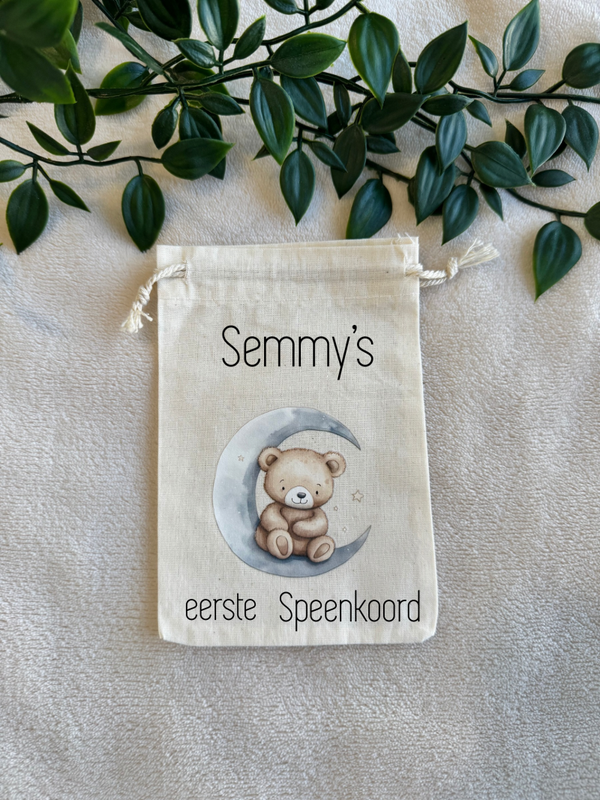 Bewaarzakje eerste speenkoord jongens