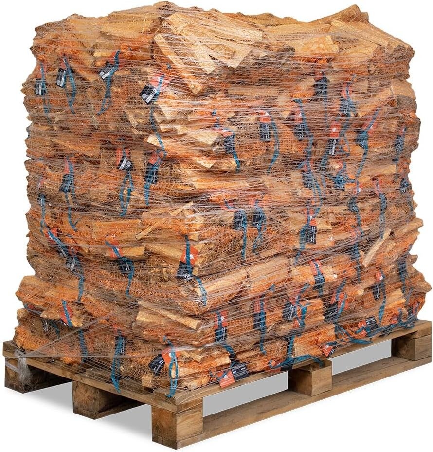 Bois de chauffage hêtre 33 cm - 48 sacs de 40 L - séché en chambre