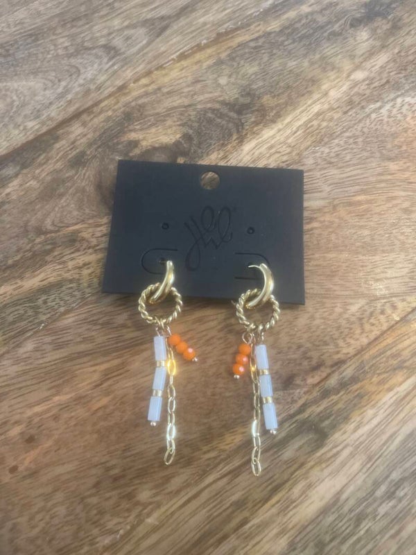 Rings orange/white stone