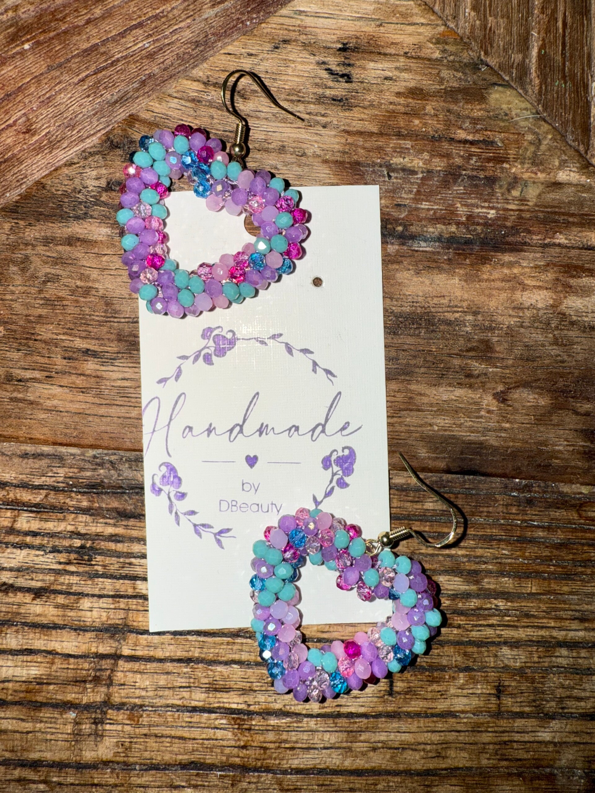 Paars / turquoise Hart