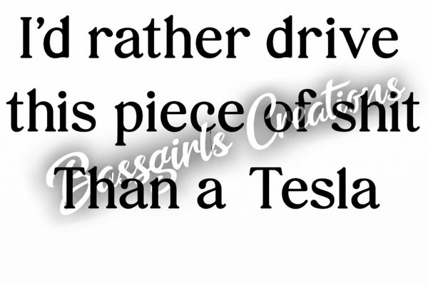 I hate Tesla sticker
