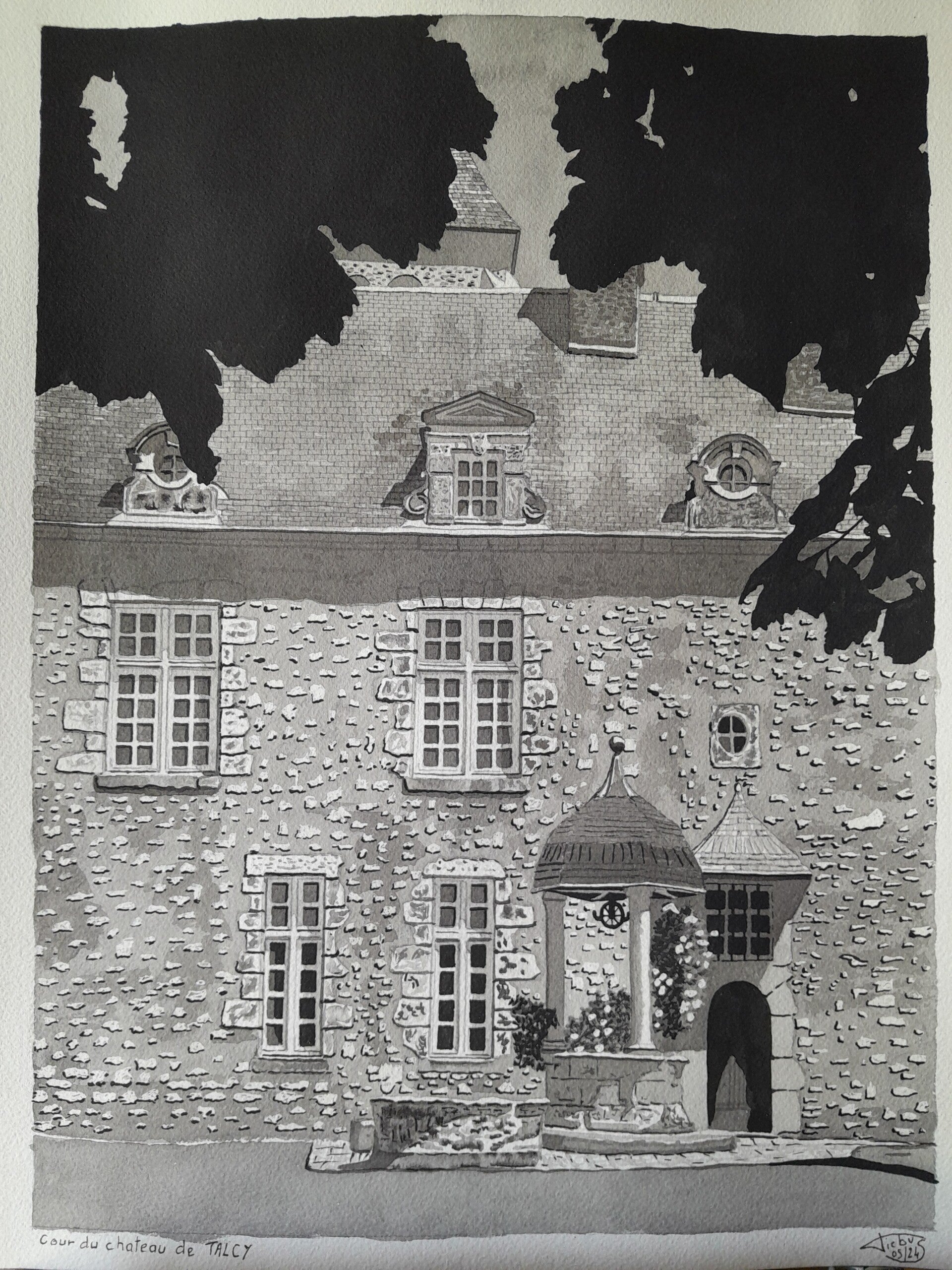 COUR DU CHATEAU DE TALCY.