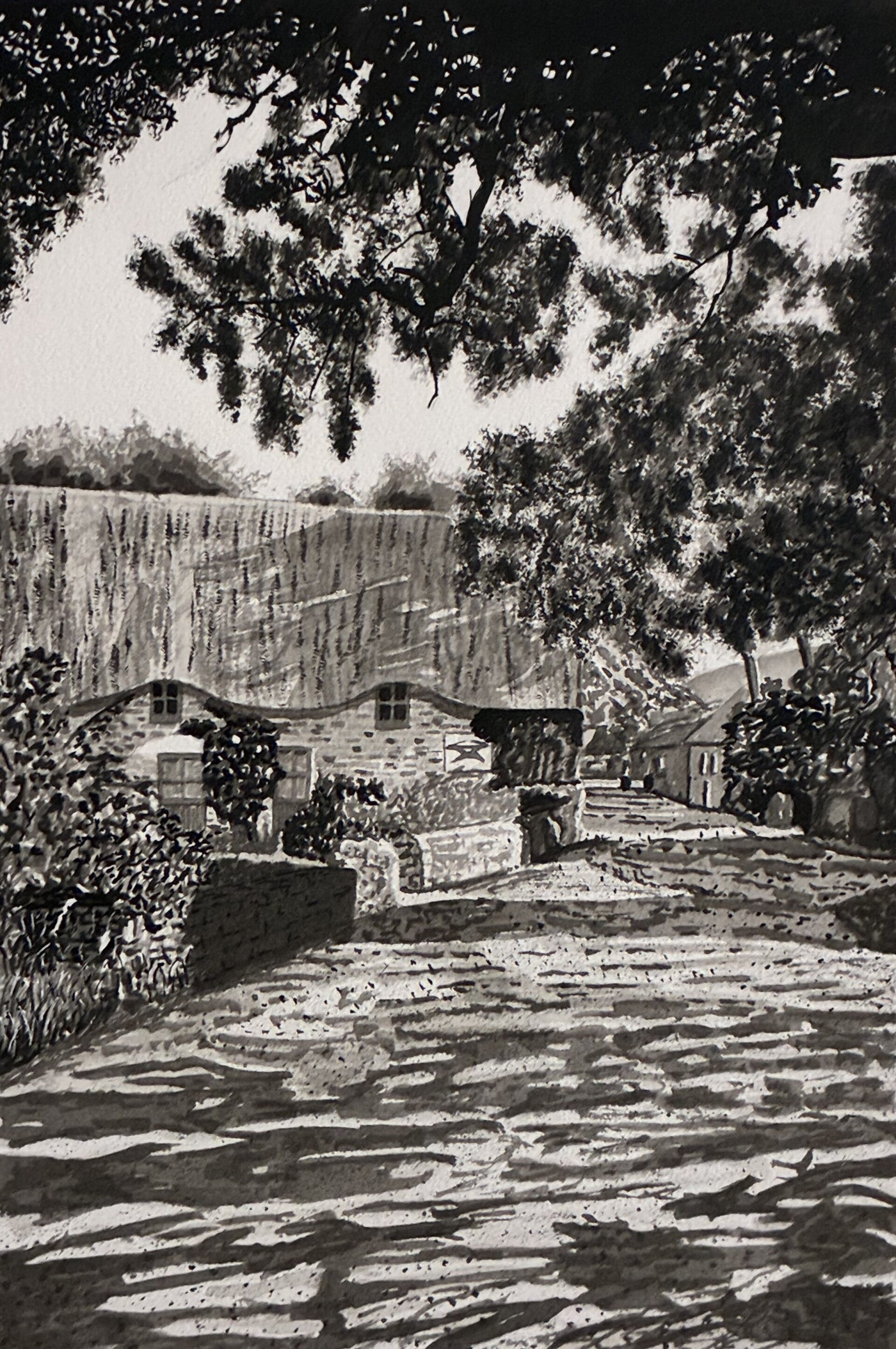 KERHINET, VILLAGE AUX TOITS DE CHAUME.