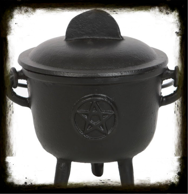 Cast Iron Cauldron with Pentagram