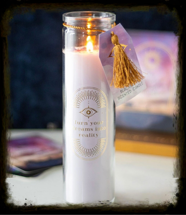 Blackberry Tube Candle with Amethyst Crystals