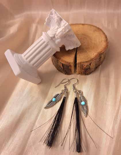 Boucle d oreilles plumes