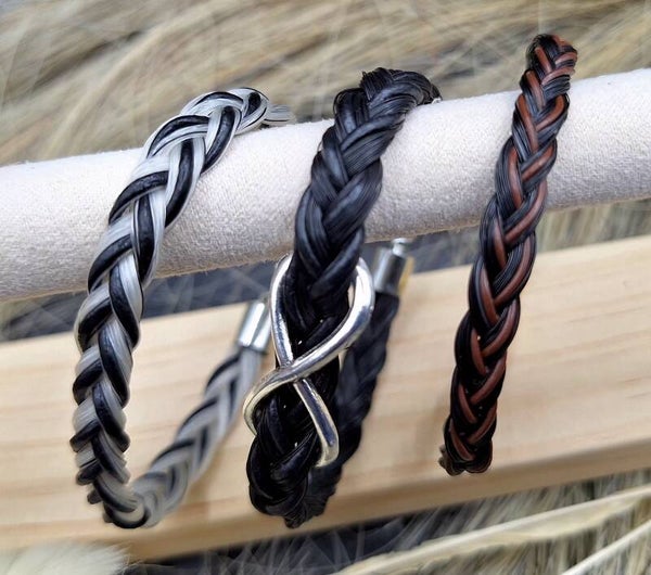 Bracelet CUIR et CRINS