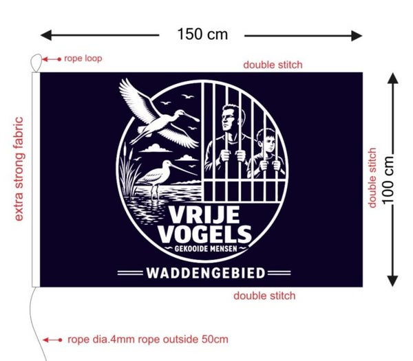 Vlag Vrije vogels, vrije mensen