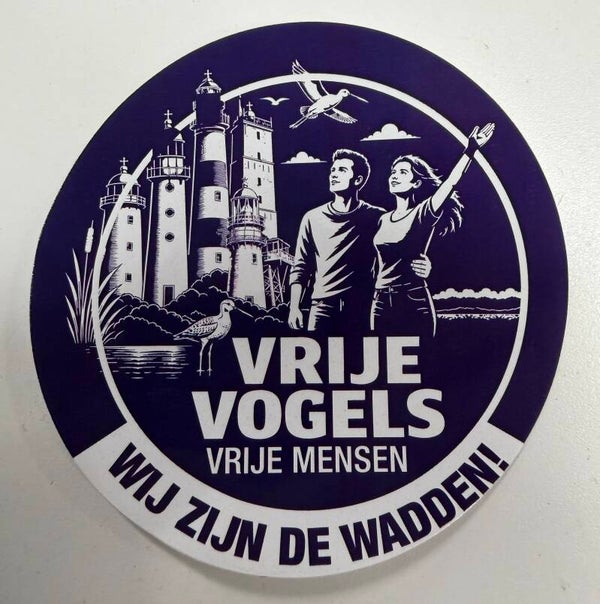 Sticker Vrije vogels, vrije mensen