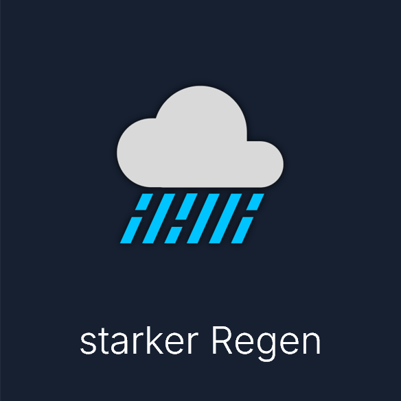 Wettersymbol: starker Regen