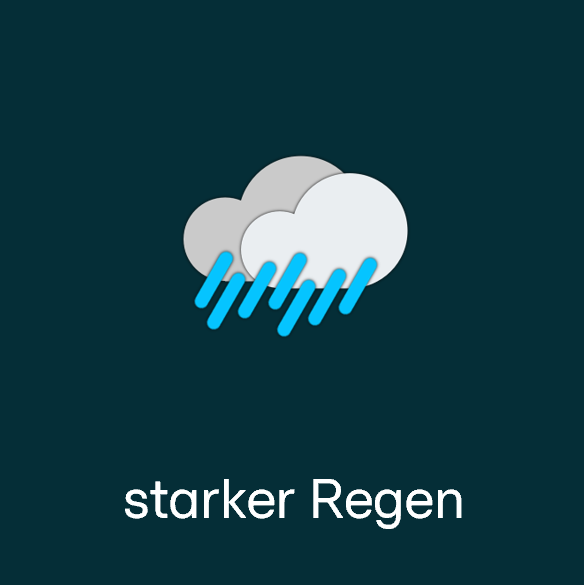 Wettersymbol: starker Regen