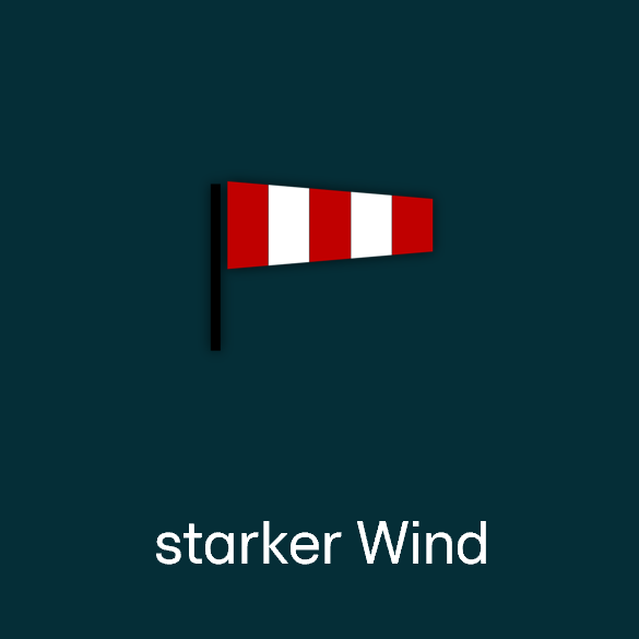 Warnsymbol: starker Wind