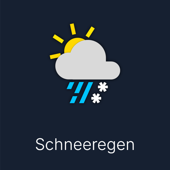 Wettersymbol: Schneeregenschauer